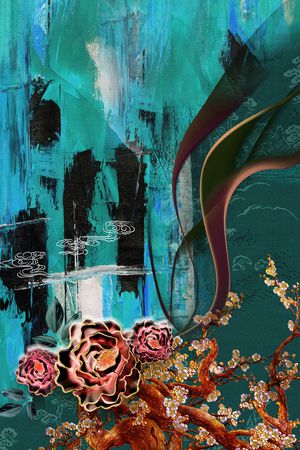 中国风印花华亿平台图片