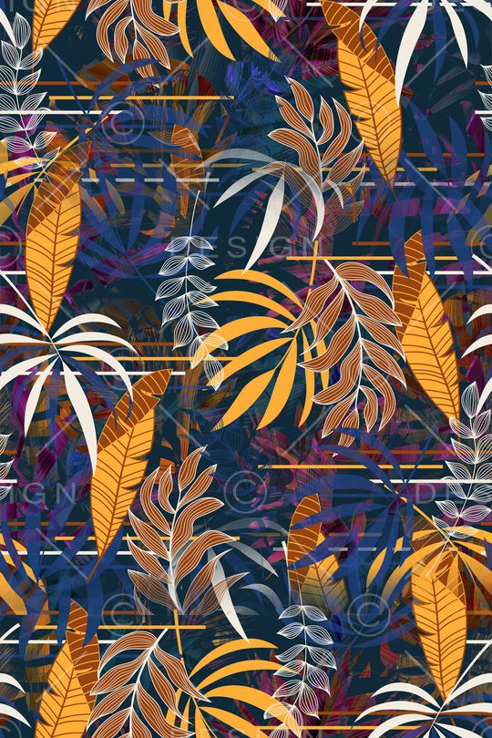 绿植树叶印花华亿平台图片