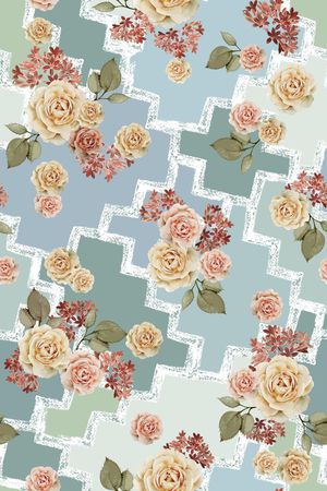 花卉印花华亿平台图片