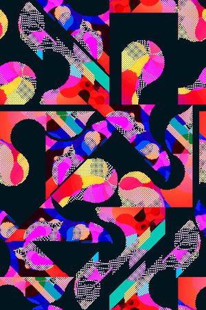 几何印花华亿平台图片