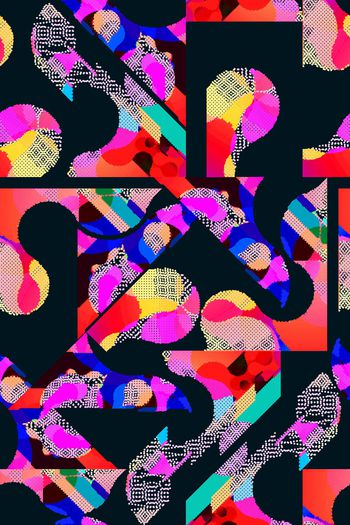 几何印花华亿平台图片