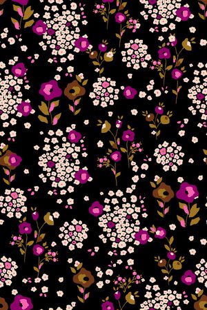 清爽底花卉印花华亿平台图片