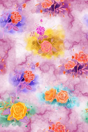 水彩印花华亿平台图片