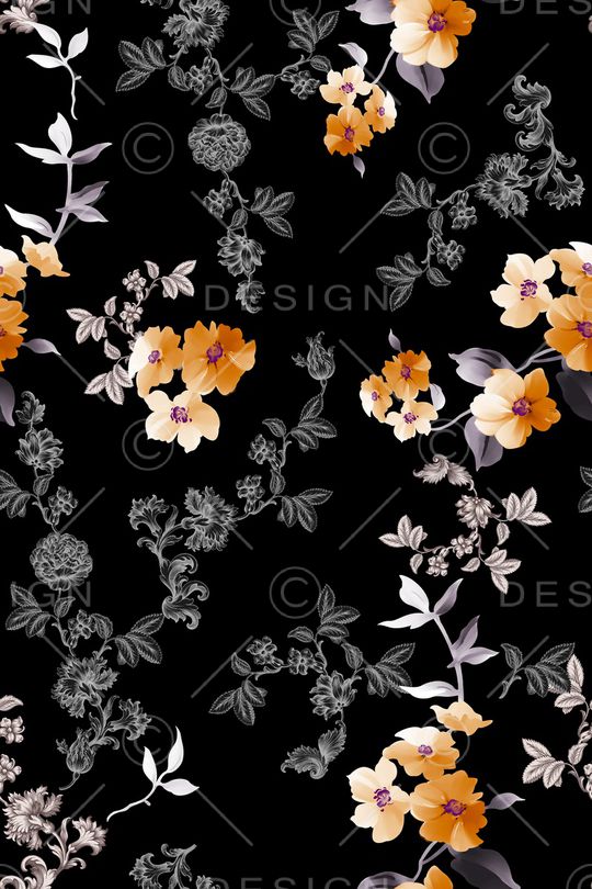 花卉印花华亿平台图片