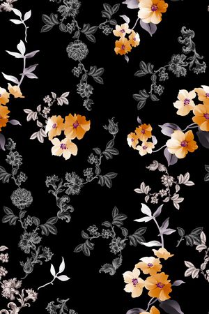 花卉印花华亿平台图片