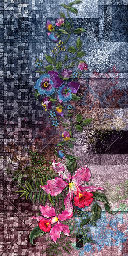 花卉印花华亿平台图片