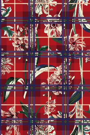 几何花卉印花华亿平台图片