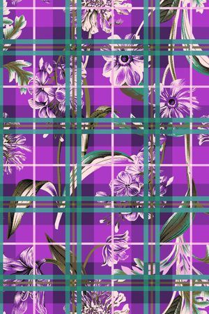 几何花卉印花华亿平台图片