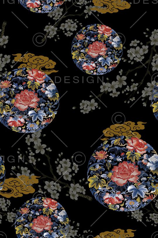 花卉印花华亿平台图片