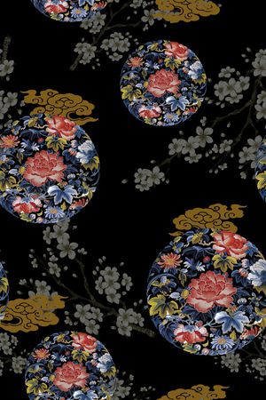 花卉印花华亿平台图片