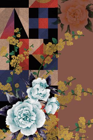 花卉印花华亿平台图片