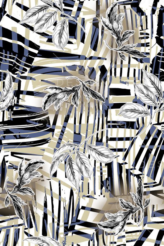 绿植树叶印花华亿平台图片