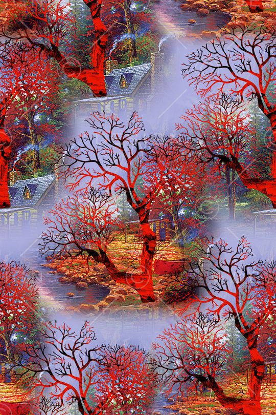 抽象花卉印花华亿平台图片