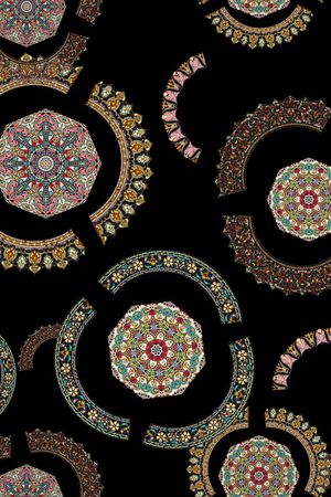 民族花卉印花华亿平台图片