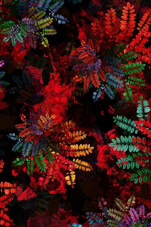 绿植树叶印花华亿平台图片