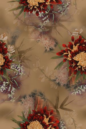 旗袍印花华亿平台图片