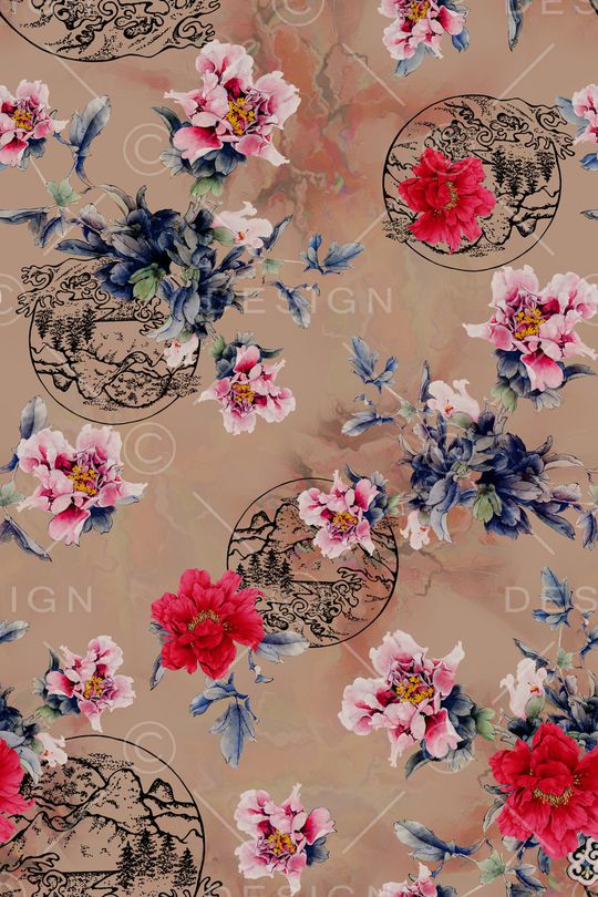 旗袍印花华亿平台图片