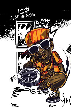 几何方块印花华亿平台图片