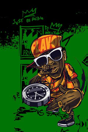 几何方块印花华亿平台图片