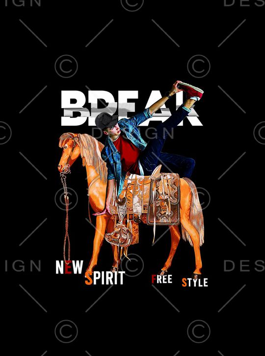 胸前独幅印花华亿平台图片