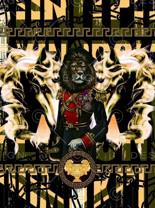 狮子印花华亿平台图片