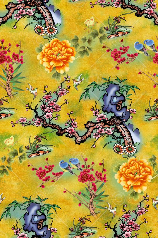 花卉印花华亿平台图片