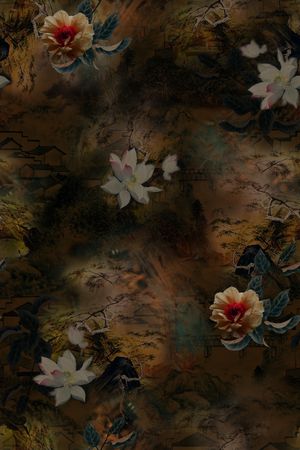 旗袍印花华亿平台图片