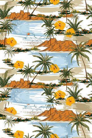 沙滩印花华亿平台图片