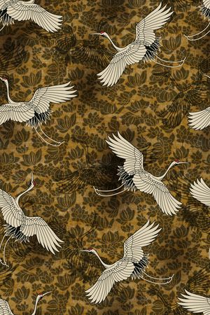 仙鹤印花华亿平台图片