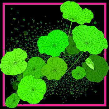 绿色印花华亿平台图片