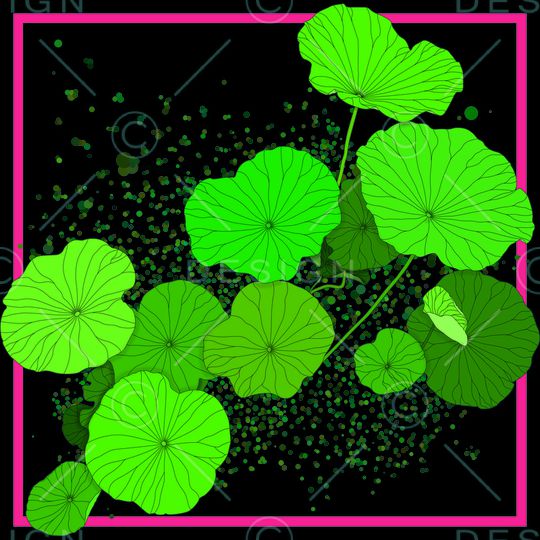 绿色印花华亿平台图片