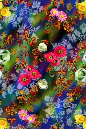 照片花卉印花华亿平台图片