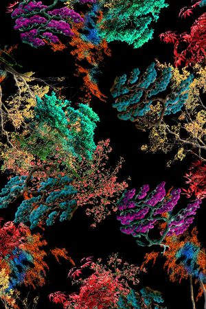 绿植树叶印花华亿平台图片