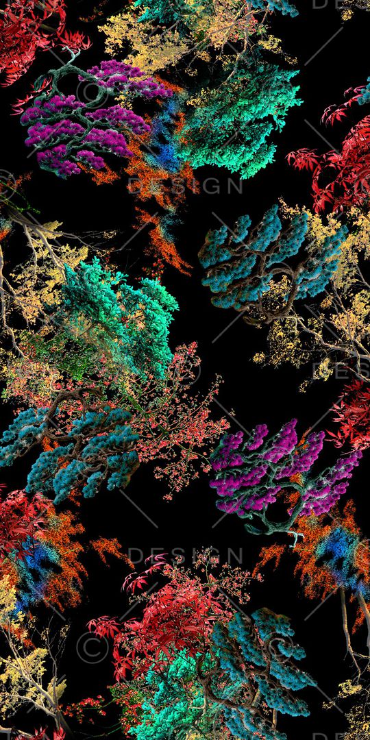 绿植树叶印花华亿平台图片
