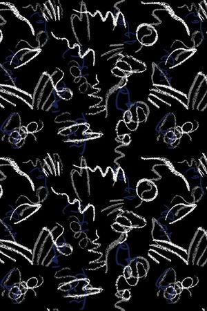 涂鸦线迹印花华亿平台图片