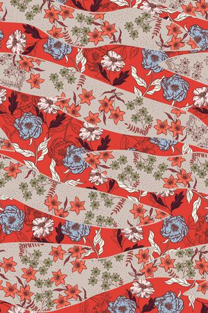 抽象花卉印花华亿平台图片