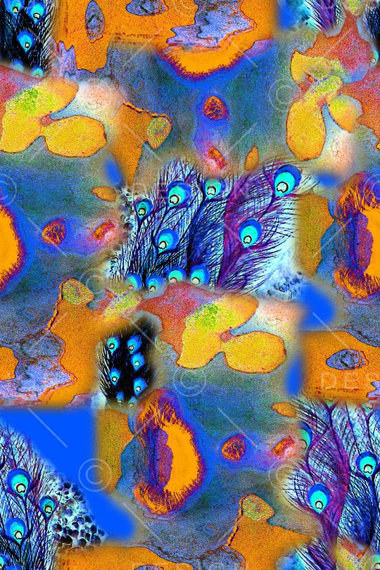 抽象花卉印花华亿平台图片