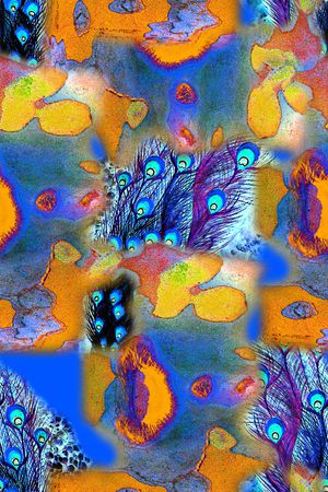 抽象花卉印花华亿平台图片