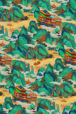 旗袍印花华亿平台图片