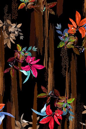 绿植树叶印花华亿平台图片