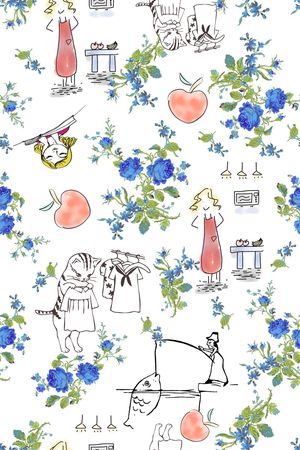 人物印花华亿平台图片