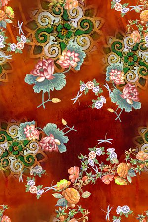 旗袍印花华亿平台图片