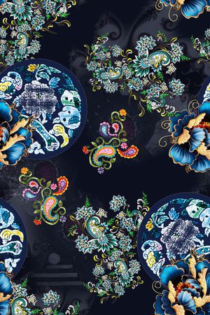 旗袍印花华亿平台图片