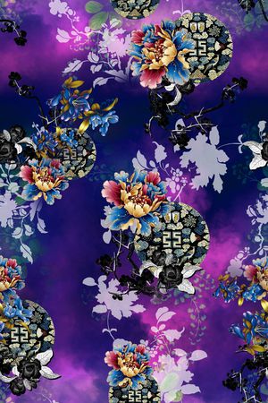 旗袍印花华亿平台图片