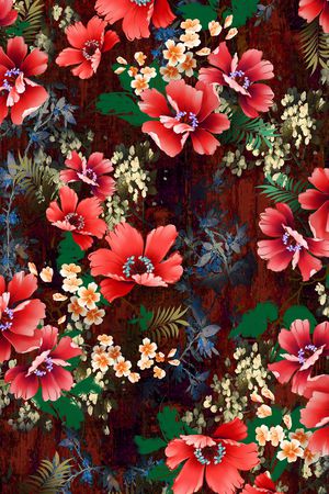 树枝印花华亿平台图片