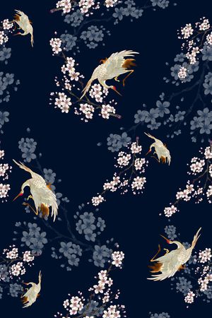 仙鹤印花华亿平台图片