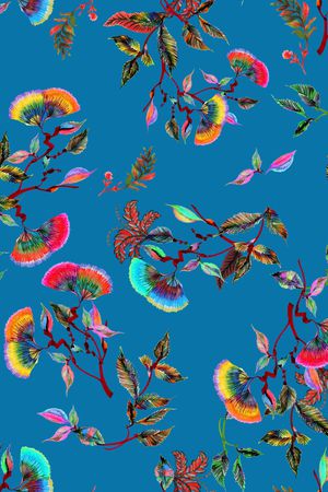 抽象花卉印花华亿平台图片