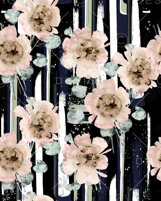 几何花卉印花华亿平台图片