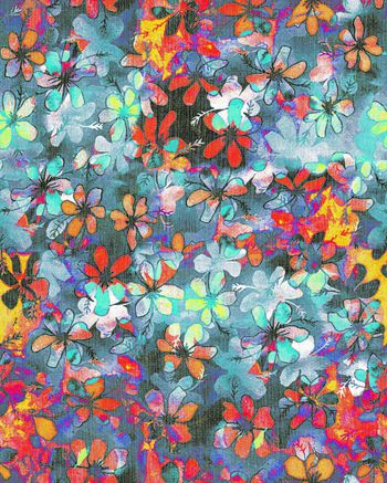 花卉印花华亿平台图片