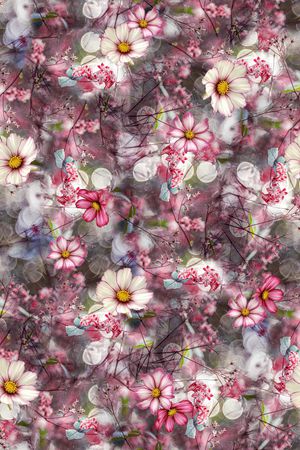 花卉印花华亿平台图片